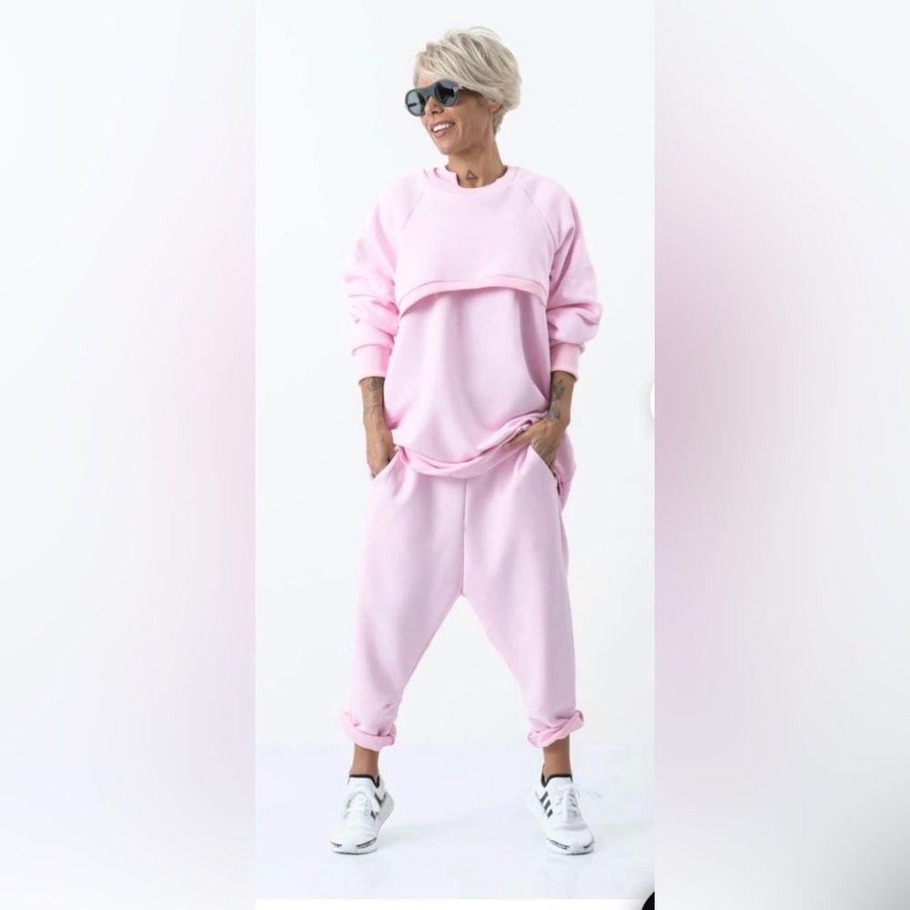 Woman Casual Pink 3-Pieces Set